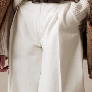 Banana Repulic, NWT, CÔTE WIDE-LEG JEAN, ECRU, size 28